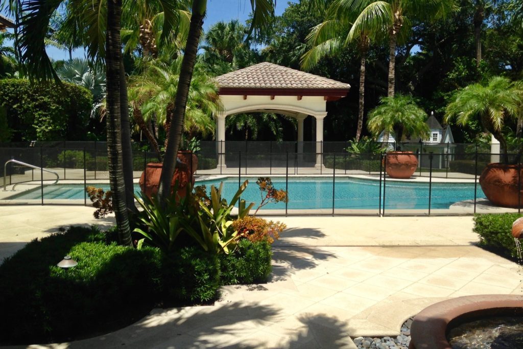 Pool Fence By Pool Barrier - black installed